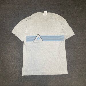 Adidas y2k early 2000's essential logo gray shirt size small